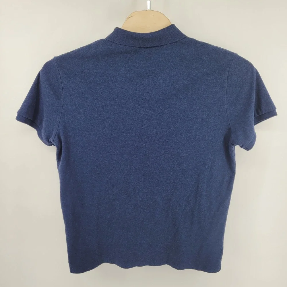 Polo Ralph Lauren Polo Shirt XL Blue Custom‎ Slim Fit Cotton Short Sleeve Mens